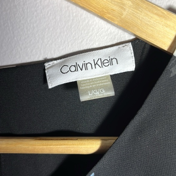 Calvin Klein Sleeveless Floral Blouse Double Layer Chiffon Size Large - Picture 2 of 6